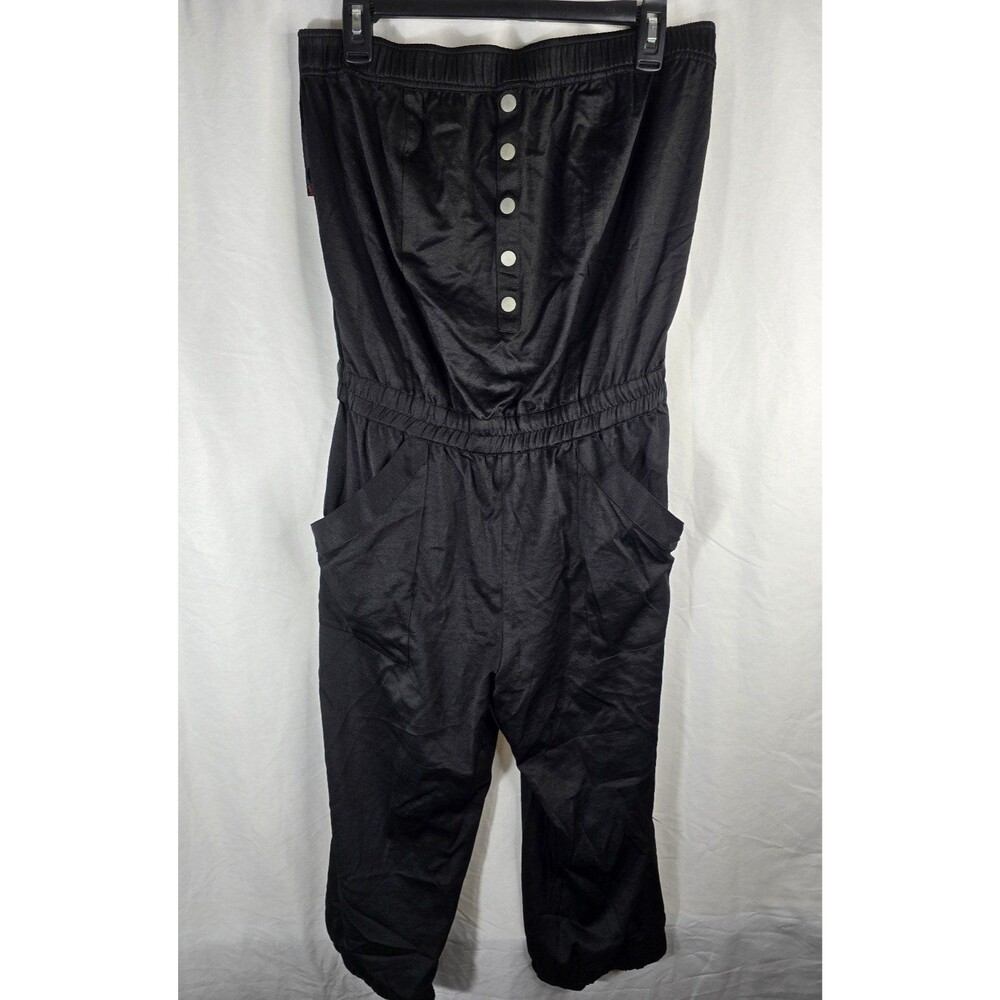 G by Guess Black Strapless Tube Top Jumpsuit Size Large